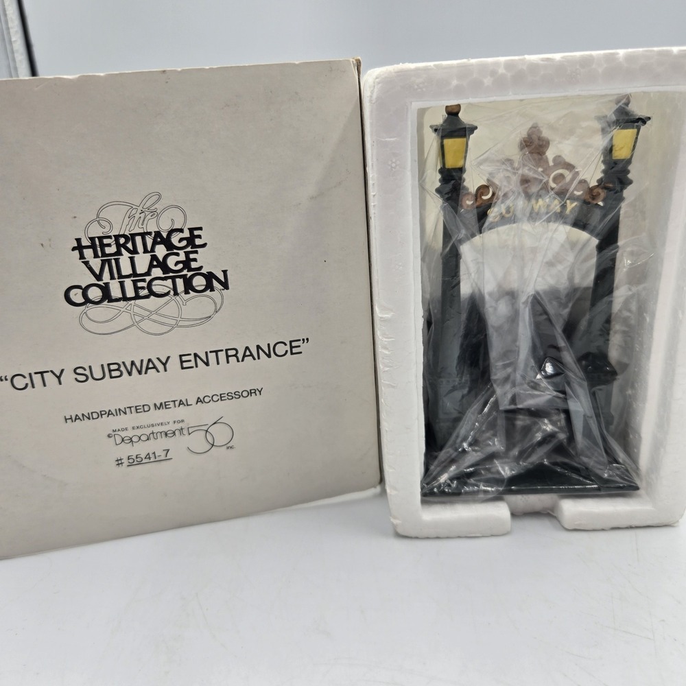 Vtg Dept 56 Heritage Village Collection City Subway Entrance 55417 New NOS